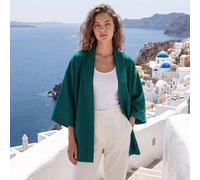 Kimono Haori ample de style rétro japonais, couleur unie, dopamine coloré, polyvalent, style chinois, nouveau Hanfu chinois modifié, veste de cosplay anime, vêtement de plage d'été pour femmes, robe d