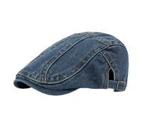 Kimono japonais femme homme casquette de cowboy lavée printemps et automne fine littéraire rétro avant casquette de couple casquette de langue décontractée casquette enfants, bleu foncé, taille unique