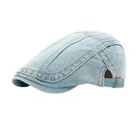 Kimono japonais femme homme casquette de cowboy lavée printemps et automne fine littéraire rétro avant casquette de couple casquette de langue décontractée casquette enfants, bleu, taille unique