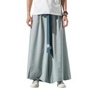 Kimono Japonais Pantalon Traditionnel Hommes Asiatique Streetwear Vêtements Mode Loisir Lin Mode Pantalon Large Leg, Color3, XXL
