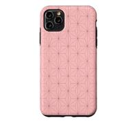 Kimono Japonais Rose Motif Feuilles de Chanvre Asanoha Coque pour iPhone 11 Pro Max