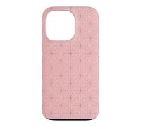 Kimono Japonais Rose Motif Feuilles de Chanvre Asanoha Coque pour iPhone 13 Pro