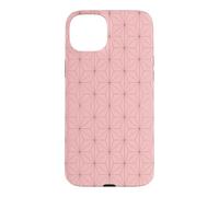 Kimono Japonais Rose Motif Feuilles de Chanvre Asanoha Coque pour iPhone 15 Plus