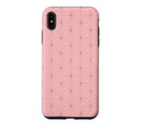 Kimono Japonais Rose Motif Feuilles de Chanvre Asanoha Coque pour iPhone XS Max