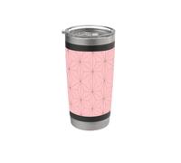 Kimono japonais rose motif feuilles de chanvre Asanoha Gobelet isotherme en acier inoxydable double paroi