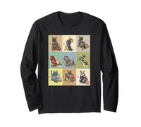 Kimono Japonais Vintage Ukiyo-e Bouledogue français Manche Longue