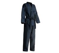 Kimono Judo Costumes de Judo noirs for hommes et femmes adultes, uniforme de Taekwondo en coton, ensemble de vêtements Tae Kwon Do, ensembles de vêtements avec ceinture, costumes de karaté(XXL-180CM)