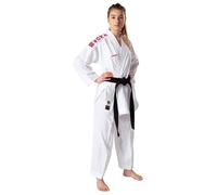 Kimono Karaté homologué WKF Kwon Supralite - blanc/rouge - 160 cm 160 cm