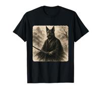 Kimono Kimono Zen Sumi-E Guerrier Samouraï Chien Vintage T-Shirt