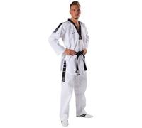 Kimono Taekwondo - KWON - Grand Victory - Blanc/noir - 160 cm - Respirant 170 cm