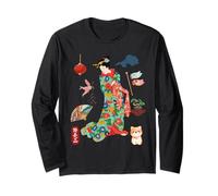 Kimono Traditionnel Geisha Japonais Manche Longue