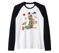 Kimono Traditionnel Geisha Japonais Manche Raglan