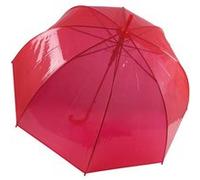 Parapluie - KIMOOD - KI2024 - Transparent - Ouverture automatique - Rouge