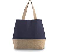 Sac Kimood Shopping en Toiles De Coton & Jute - bleu marine