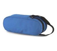 Kimood Sacoche de pétanque Bleue, pour 3 Boules, avec Fermeture zippée.