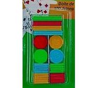 KIM'PLAY LOT 10 Boite DE 100 JETONS pour Jeu DE BELOTE COINCHE