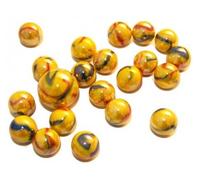 Kim'Play Sachet de 20 Billes de 1.6 cm + 1 Callot de 2.5 cm Jaune canari - Jeu de Recreation