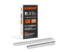 KIMSING Lot de 10 000 agrafes pneumatiques de calibre 22 série 71, couronne de 9 mm, fil fin de 6 mm de longueur de jambe pour pistolet à air comprimé pour fixation de tissu, meubles