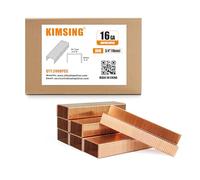 KIMSING Lot de 2 000 agrafes de fermeture de carton de calibre 16 avec couronne de 18 mm de long pour agrafeuse en carton
