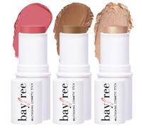 KIMUSE 3 Pcs Multi Stick crème de contour, nuances avec Highlighter & Bronzer & Blush, ombre à éclaircissant, facile à sculpter le visage pour toute la peau à l'eau pour Cheek, lèvres, yeux