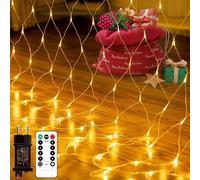 Kimuwote 200 LED Guirlande Lumineuses Filet, 3m x 2m Filet Lumineux Extérieure, 8 Modes IP45 Étanche Avec Timer Guirlande Lumineuse Extérieure pour Jardin Patio Clôture, Blanc Chaud