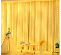 Kimuwote 200LED Guirlande Lumineuse,3x2M USB Rideau Lumineux Noel Intérieur,decoration pour Noël, Mariage, Anniversaire - Blanc chaud