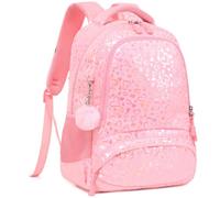 Kimwadalh Peluche Cartable Primaire Filles Sac à Dos Enfent pour Scolaires 1-3 Classe,Sacs d'école Fille CE1 CE2 Cartables Primaires Sacs à Dos Fille Coeurs d'amour