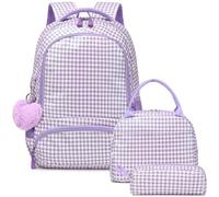 Kimwadalh Plaid Sac à Dos Enfent Paillettes Cartable Primaire Filles Scolaires,Sacs d'école Fille Cartables Primaires Sacs à Dos CE1 CE2 Fille