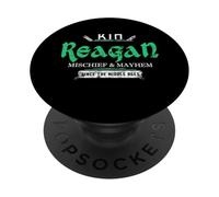 Kin Reagan Mischief and Mayhem Since The Middle Age PopSockets PopGrip Adhésif