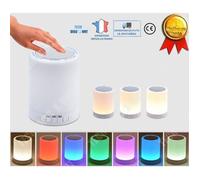 KIN TD® Enceinte bluetooth portable lumineuse haut parleur voiture portable sans fil blanc lampe ambiance téléphone decoration vei