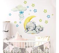 kina - R00574 Autocollants Muraux Enfant écologique et hypoallergénique Effet Tissu Doux Repositionnables Fais de beaux rêves Décoration Bébé Nouveau Pépinière Adhésif Papier Peint