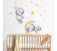 kina - R00576 Autocollants Muraux Enfant écologique et hypoallergénique Effet Tissu Doux Repositionnables Fais de beaux rêves Décoration Bébé Nouveau Pépinière Adhésif Papier Peint
