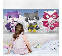 kina - SM0059 Autocollants muraux pour chambre d'enfant - Graphiques Super Chatons grecs protection et décoration muraux, revêtement de meubles, tables et armoires, 30 x 130 cm
