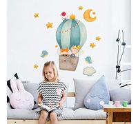kina - Sticker Mural Décoration Chambre Enfant R00525 - Eco-Tessuto, Hypoallergénique, Repositionnable, Effet caresse, École Maternelle - Graphique Le Petit Prince et mesure 80x30 cm