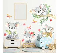 kina - Sticker Mural Décoration Chambre Enfant R00642 - Matériau Tissu écologique, Hypoallergénique, Repositionnable, Effet caresse, École Maternelle - Graphique Jungle et mesure 120x30 cm