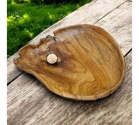 Kinaree Bol décoratif en teck - Bol fait à la main - Environ 20-60 cm - Bol en bois naturel pour fruits, décoration ou comme bol à clés dans le couloir (diamètre 60 cm)