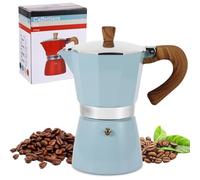 Kinberry Cafetière italienne en aluminium de 300 ml pour cappuccino, latte, moka électrique et gaz de 300 ml