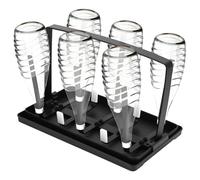 Kinberry Porte-Bouteilles Universel pour 10 Bouteilles, Support avec bac d'égouttement en Acier Inoxydable, Peu encombrant, adapté à différentes Bouteilles et Tasses