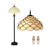 Kinbolas Lampadaire Tiffany Style 16" Abat-jour Lampe Sur Pied vintage design en vitrail lampe de lecture Art déco Salon Étude Chambre Chevet Cadeaux Luminaire (Color:B-8)