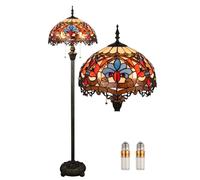 Kinbolas Lampadaire Tiffany Style 16" Abat-jour Lampe Sur Pied vintage design en vitrail lampe de lecture Art déco Salon Étude Chambre Chevet Cadeaux Luminaire(Color:C-6)