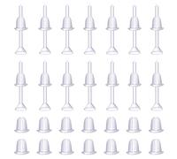 KINBOM 100 paires Fermoir Boucles d'Oreilles, Attache Boucles D'oreilles, Earring Fermoir de Boucle d'Oreille Transparent pour le Sport Femmes Hommes Boucle d'Oreille Bricolage,3mm Tête en coupe