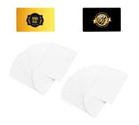 KINBOM 100 Pièces Cartes de Visite Vierge Métal à Sublimation, Imprimables Carte Vierge Sublimation Recto-Verso, Carte en Vierge avec 0,22 mm D'épaisseur pour Entreprises Promotionnelles Cartes Vip
