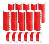 KINBOM 1000 Pièces Bracelets en Papier pour Événements, Étanche Bracelet d'Identification Bracelet Entrée Bracelets Papier Soiree pour Fêtes Festivals de Musique Concerts Concours (Rouge)