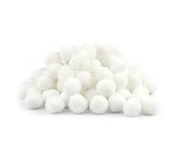 KINBOM 100pcs Pompons Loisirs Creatifs Gros 25mm de Diamètre, Doux Shaggy Boules Pompons pour Arts et Artisanat Pompons Accessoires de Tricot pour Bricolage Amateurs d'Artisanat (Blanc)