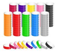 KINBOM 1100 Pièces Bracelet d'Identification, Bracelets Papier Imperméables Bracelets d'Événement Bandes Colorées de Fête de Poignet Brassards pour Événements Festivals Expositions (10 Couleurs)