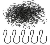 KINBOM 120 pièces 2,5 cm Mini Crochet en S, Petit Crochet en S Crochets de Suspension Tableau en Forme S Crochet Cuisine Ustensiles en Métal pour Travaux Manuels Bijoux Plantes en Pot (Noir)