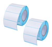 KINBOM 1600pcs 6x3cm Étiquettes Thermiques, Auto-Adhésives Inscriptibles Autocollants Étiquettes Vierges Amovibles pour Imprimante Thermique Conteneurs Boîtes de Rangement Fournitures Bureau (Blanc)