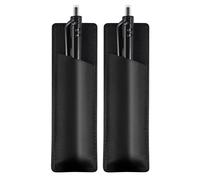 KINBOM 2 Pièces Porte-Stylos Magnétiques Porte Stylo en Cuir pour Réfrigérateur Support PU Étui à Stylo en Cuir pour Réfrigérateur ou Autres Surfaces Métalliques (Noir)