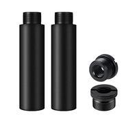 KINBOM 2 Pièces Tube d'Extension Pied, 1,5cm Tige d'Extension Microphone avec 2 Pièces 1-1,5cm Adaptateurs de Pied de Microphone pour Supports de Bras (Noir)