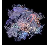 KINBOM 45pcs Autocollants Holographiques, Autocollants Transparents Scrapbooking Paillettes Imperméables PET Autocollant Plante Adhésifs Autocollant Résine pour Agenda Agenda Quotidien (Feuille)